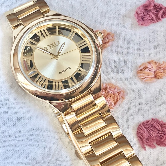 Women’s Gold-Tone XOXO Quartz Watch - Picture 4 of 13
